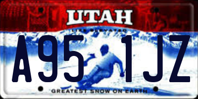 UT license plate A951JZ
