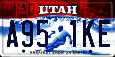 UT license plate A951KE