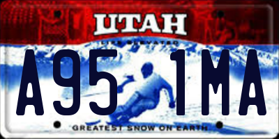 UT license plate A951MA