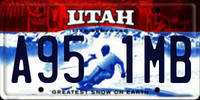 UT license plate A951MB