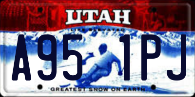 UT license plate A951PJ