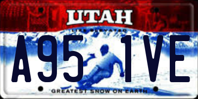 UT license plate A951VE
