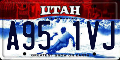 UT license plate A951VJ
