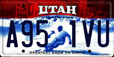 UT license plate A951VU