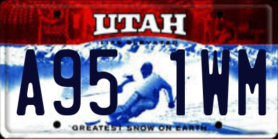 UT license plate A951WM