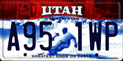 UT license plate A951WP
