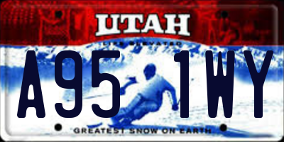 UT license plate A951WY