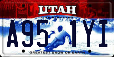 UT license plate A951YI