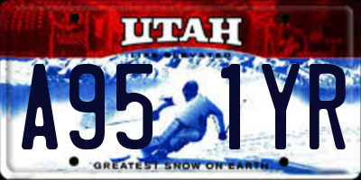 UT license plate A951YR