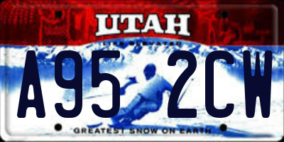 UT license plate A952CW
