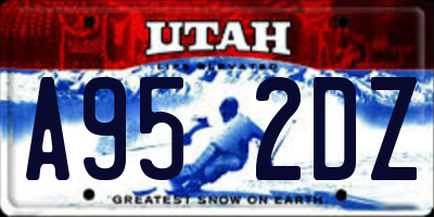 UT license plate A952DZ