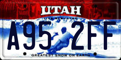 UT license plate A952FF