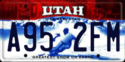 UT license plate A952FM