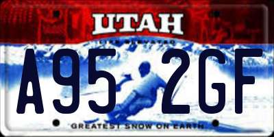 UT license plate A952GF