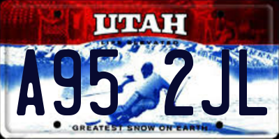 UT license plate A952JL