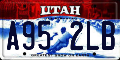 UT license plate A952LB