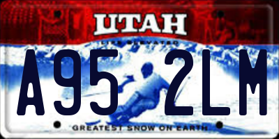 UT license plate A952LM