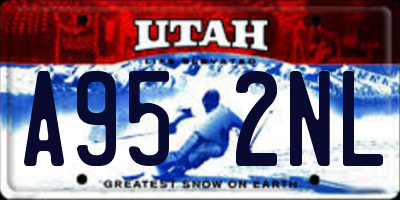 UT license plate A952NL
