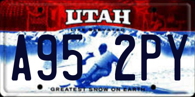 UT license plate A952PY