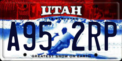 UT license plate A952RP