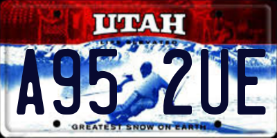 UT license plate A952UE
