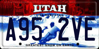 UT license plate A952VE
