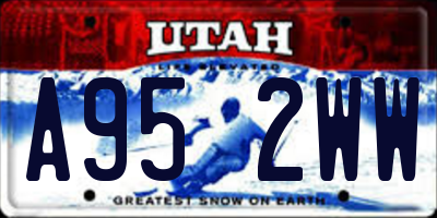 UT license plate A952WW