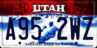 UT license plate A952WZ