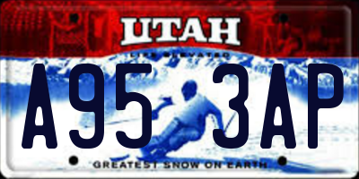 UT license plate A953AP