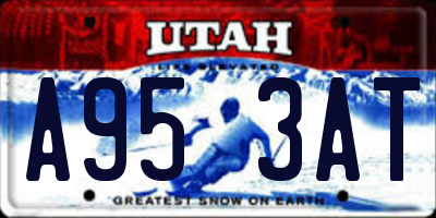 UT license plate A953AT