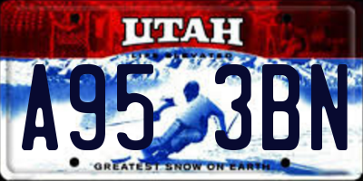 UT license plate A953BN