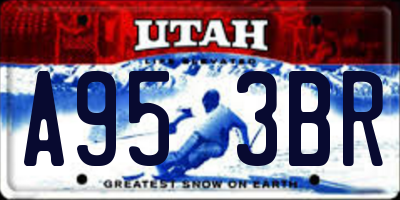 UT license plate A953BR