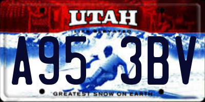UT license plate A953BV