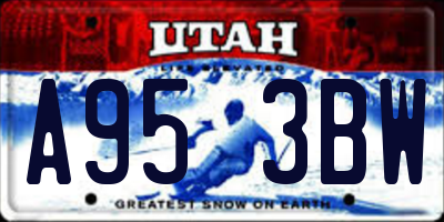 UT license plate A953BW