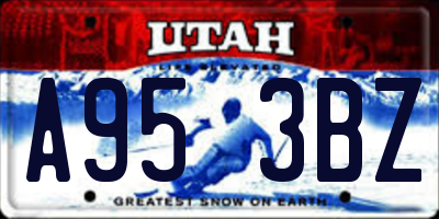 UT license plate A953BZ