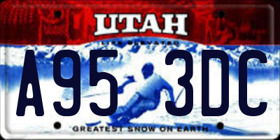UT license plate A953DC