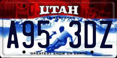 UT license plate A953DZ