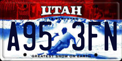 UT license plate A953FN