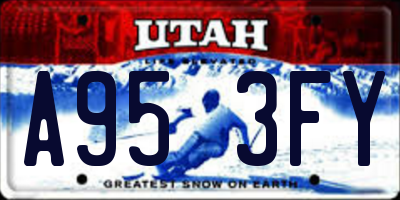 UT license plate A953FY