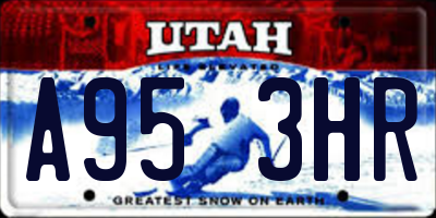 UT license plate A953HR