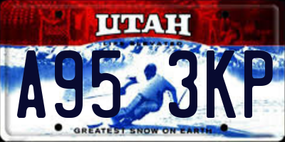 UT license plate A953KP