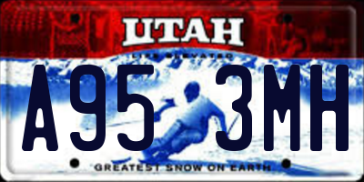 UT license plate A953MH