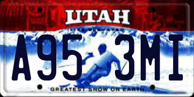 UT license plate A953MI