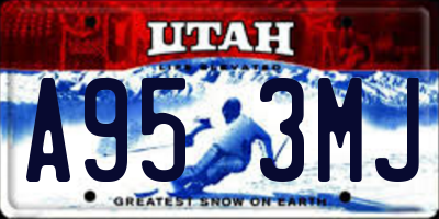 UT license plate A953MJ