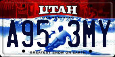 UT license plate A953MY