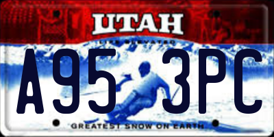 UT license plate A953PC