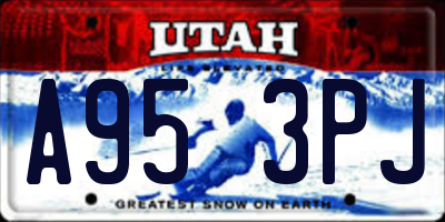 UT license plate A953PJ