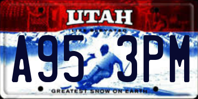 UT license plate A953PM