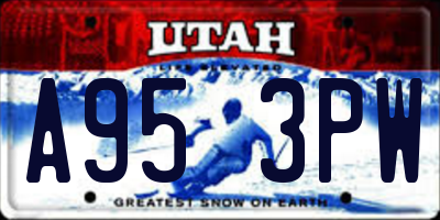 UT license plate A953PW