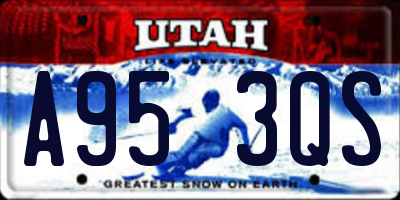 UT license plate A953QS